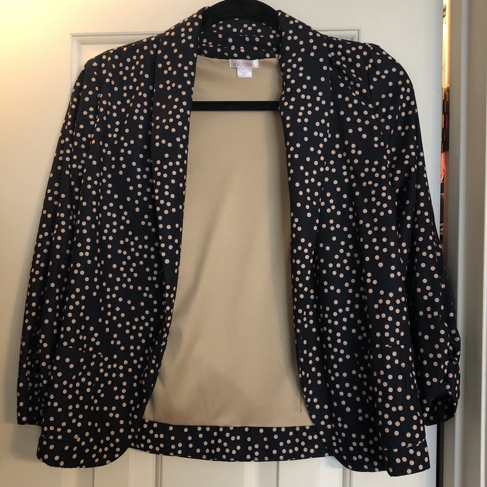 polka dot blazer